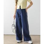 ジーンズ デニム デニムパンツ サイドフリンジデニム レディース