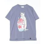 ショッピングラベンダー tシャツ Tシャツ メンズ go slow caravan/ゴースローキャラバン　Drymixカキ氷猫TEE