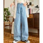 ジーンズ デニム デニムパンツ ドット＆ハート＆リボンプリントデニムパンツ レディース