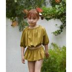 水着 パフスリーブセパレートスイムウェア キッズ 子供 女の子