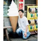 tシャツ Kurt Wu/カート ウー 割れハート 刺繍ロゴ クルーネック ラグランスリーブTEE/半袖Tシャツ/リラックスフィット