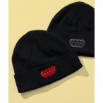 ショッピングニット帽 帽子 キャップ メンズ Kurt Wu/カート ウー triple love ビーニー/トリプルラブ/ハートデザイン/ニット帽