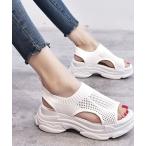 サンダル 厚底メッシュスポーツサンダル レディース