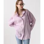 ブラウス シャツ 「2024SS」シアーカラーシャツ レディース