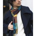 マフラー Whiteley ＆ Green / ウール カシミヤ ブロックチェック マフラー メンズ