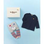 出産祝い 長袖Tシャツ&スパッツセット「BOX付き」