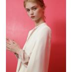 ジャケット ノーカラージャケット 「LOULOU WILLOUGHBY」リトルブラックケープジャケット レディース