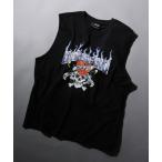 ショッピングタンクトップ メンズ タンクトップ メンズ Ed Hardy/エド・ハーディー ヴィンテージライク ロックプリント ノースリーブシャツ