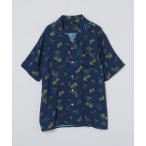 ショッピングcolors シャツ ブラウス メンズ SHIPS Colors:「洗濯機可能」レーヨン プリント オープンカラー シャツ