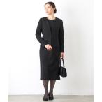 ショッピング15号 セットアップ 「喪服・礼服」ウォッシャブル Vネックジャケット・クルーネックタイトワンピース 2点セットブラックフォーマルアンサンブル レディース