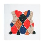 ベスト  Staind Glass” Hand Knitted Vest キッズ 子供服 女の子