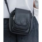 ショルダーバッグ Synthetic leather mini shoulder bag / シンセティックレザーミニショルダーバッグ メンズ レディ