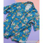 シャツ 「スポンジ・ボブ」 オリジナルプリントレーヨン総柄シャツ キャラアロハ メンズ レディース