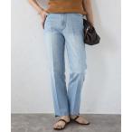 パンツ デニム ジーンズ ステップカットテーパードデニムパンツ レディース