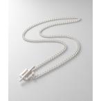 ネックレス シルバー カーブチェーン スクエアマンテルネックレス レディース