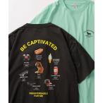 ショッピングイラスト tシャツ Tシャツ メンズ 「FAVORITE THINGS」2パターン マルチイラスト ワンポイントロゴ＆バックBIGプリントデザイン ビッグシルエ