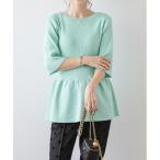 ニット セーター サマーニットペプラムトップス レディース