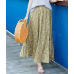 スカート 小花柄プリーツスカート