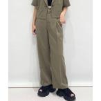 ショッピングforever21 パンツ テトロンタックワイドラインパンツ レディース