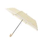 折りたたみ傘 紫外線遮蔽率90％以上 晴雨兼用 日傘 折りたたみ UVカット 紫外線対策 バンブーハンドル ボーダー傘 レディース