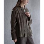 ブラウス シャツ バックギャザー シアーブラウス レディース