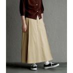 スカート チノフロントタック ロングスカート