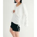 tシャツ Tシャツ レディース サイドドロストラッシュガードプルオーバー