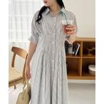 ワンピース バックレースアップシャツワンピース「WEB限定商品」 レディース