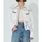 ブラウス シャツ コットンレースウエスタンシャツ レディース