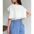 tシャツ BACKフリルノースリプルオーバー レディース