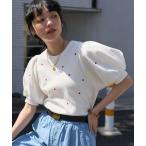tシャツ ミニハート刺繍 パフTシャツ レディース