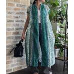 ショッピングワンピ ワンピース パネル柄彩りギャザーワンピ―ス