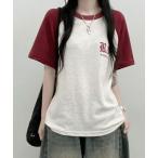 tシャツ 配色ラグラン半袖Tシャツ レディース 夏 ブロークコア レディース