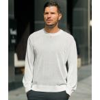 セーター ニット 「SOEMDIFF」天竺編み長袖無地サマーニット メンズ メンズ