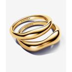 指輪 リング オーガニカリー シェイプド スタッキング ゴールド リングセット レディース