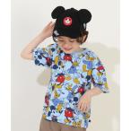 tシャツ 親子お揃い ディズニー キャラ総柄 Tシャツ 9532K キッズ 子供服 男の子 女の子