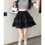 スカート ティアードレースミニスカート