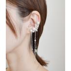 イヤリング ニッケルフリー パールビジューイヤリング/イヤーカフ レディース