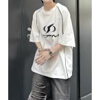 tシャツ 25SS Y2K パイピングライン ロゴプリント ビッグシルエットTシャツ カットソー「Confirm」 メンズ レディース