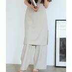 スラックス パンツ スカートレイヤードパンツ レディース