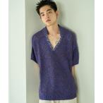 セーター ニット skipper stiching knit shirt / スキッパーステッチサマーニットシャツ メンズ レディース