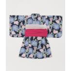 浴衣 「リンク」紫陽花柄浴衣(キッズ) キッズ 子供 女の子