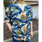 ブラウス シャツ HOUSTON /ヒューストン 41106 ALOHA SHIRT (虎) / アロハシャツ/ HS411 レディース メンズ