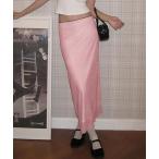 スカート リボンシアーマキシスカート