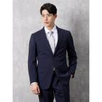 ショッピング上下 セットアップ 「上下ウォッシャブル」2釦セットアップスーツ　ミニチェック柄「クラシコ」ネイビー メンズ