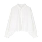 ブラウス シャツ カラークロップドフォルムシャツ レディース