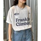 ショッピング半袖トップス プリント ロゴ tシャツ Tシャツ メンズ 「Franklin Climbing」 ロゴプリントゲーム半袖Tee