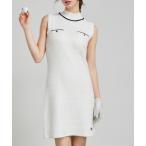  One-piece [RIENDA GOLF] автомобиль i колено твид mok шея вязаный One-piece летняя одежда summer вязаный 