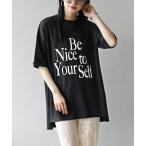 tシャツ ロゴ サイドスリット BIG TEE レディース