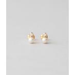 ピアス ピアス パール×ジルコニア レディース